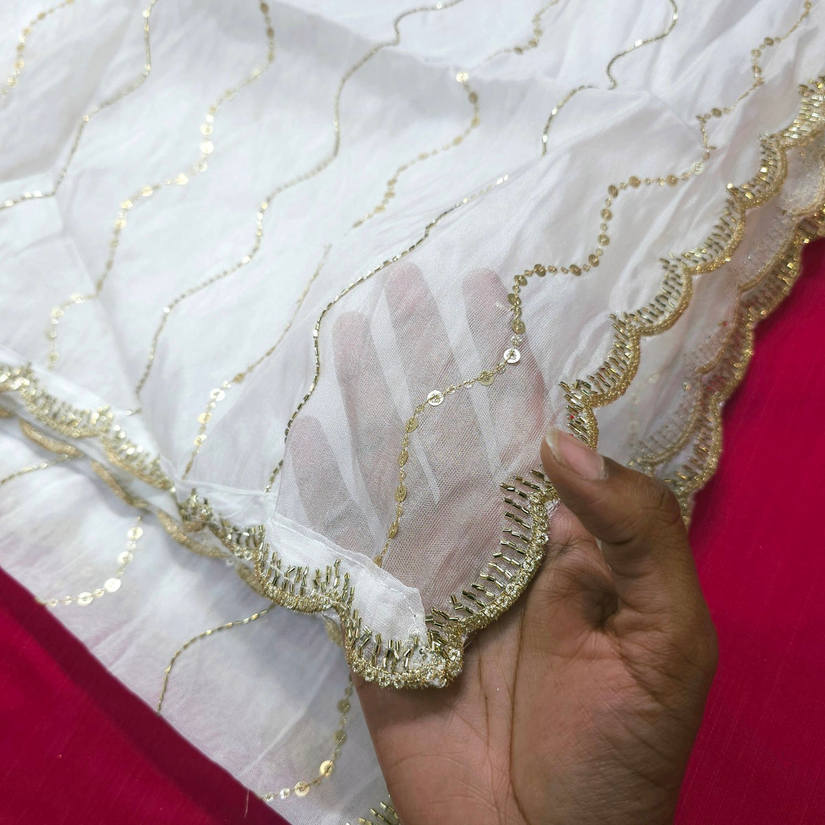 Dyeable Organza Dupatta