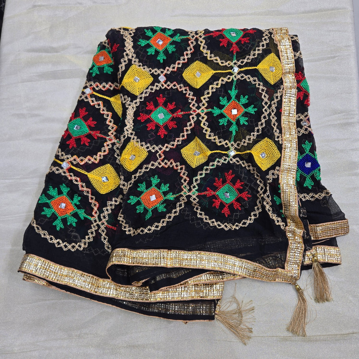 Black Phulkari Dupatta