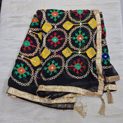 Black Phulkari Dupatta