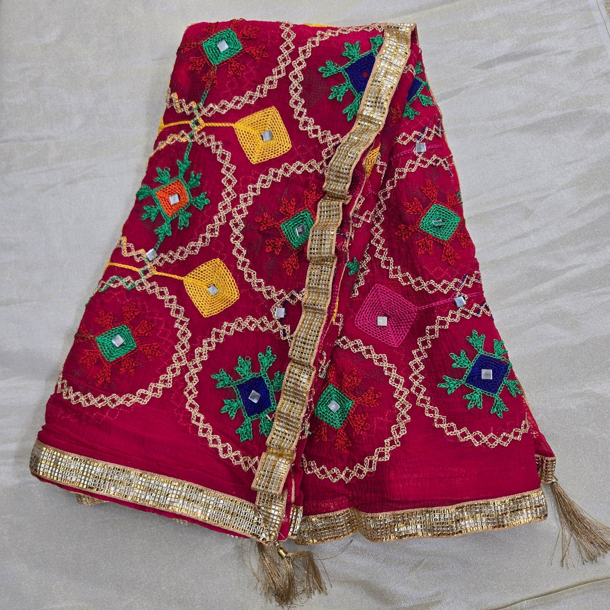 Rani Pink Phulkari Dupatta