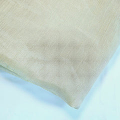 Zayra Warm Ivory Crushed  Tissue Dyeable  Fabric