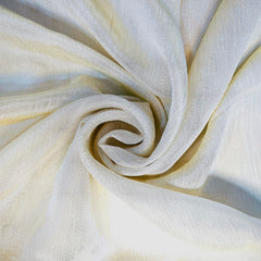 Zayra Warm Ivory Crushed  Tissue Dyeable  Fabric