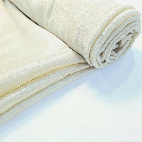 Zayra Warm Ivory Crushed  Tissue Dyeable  Fabric
