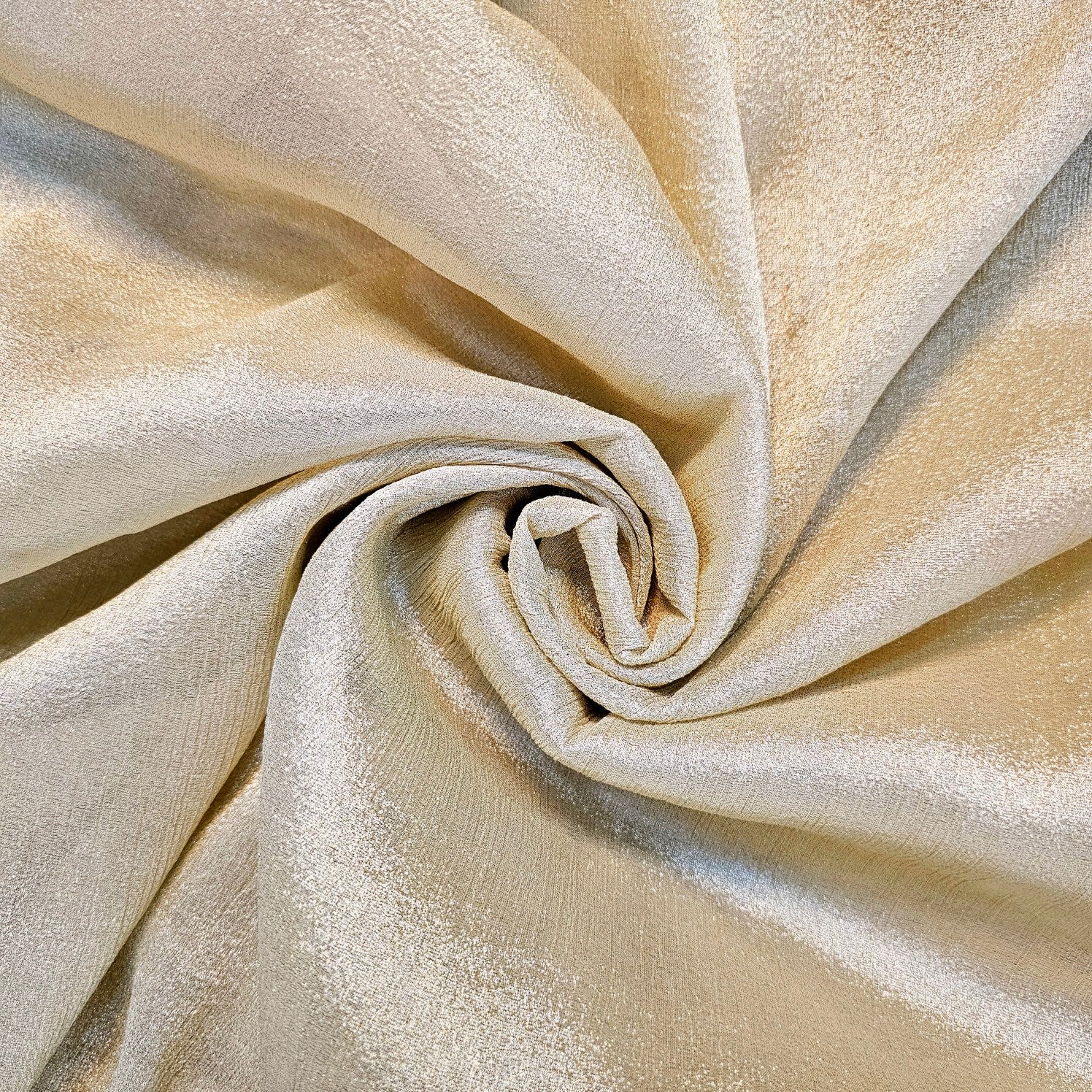 Zayra Antique Gold Crushed  Tissue Dyeable  Fabric