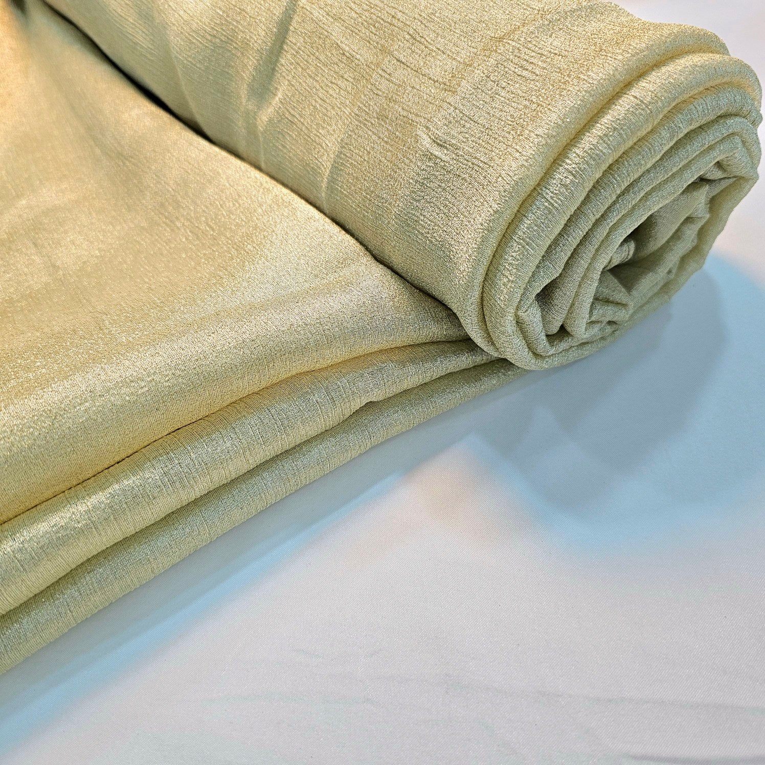 Zayra Antique Gold Crushed  Tissue Dyeable  Fabric