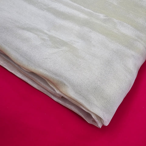Zayra Pale Champagne Gold Tissue Dyeable  Fabric