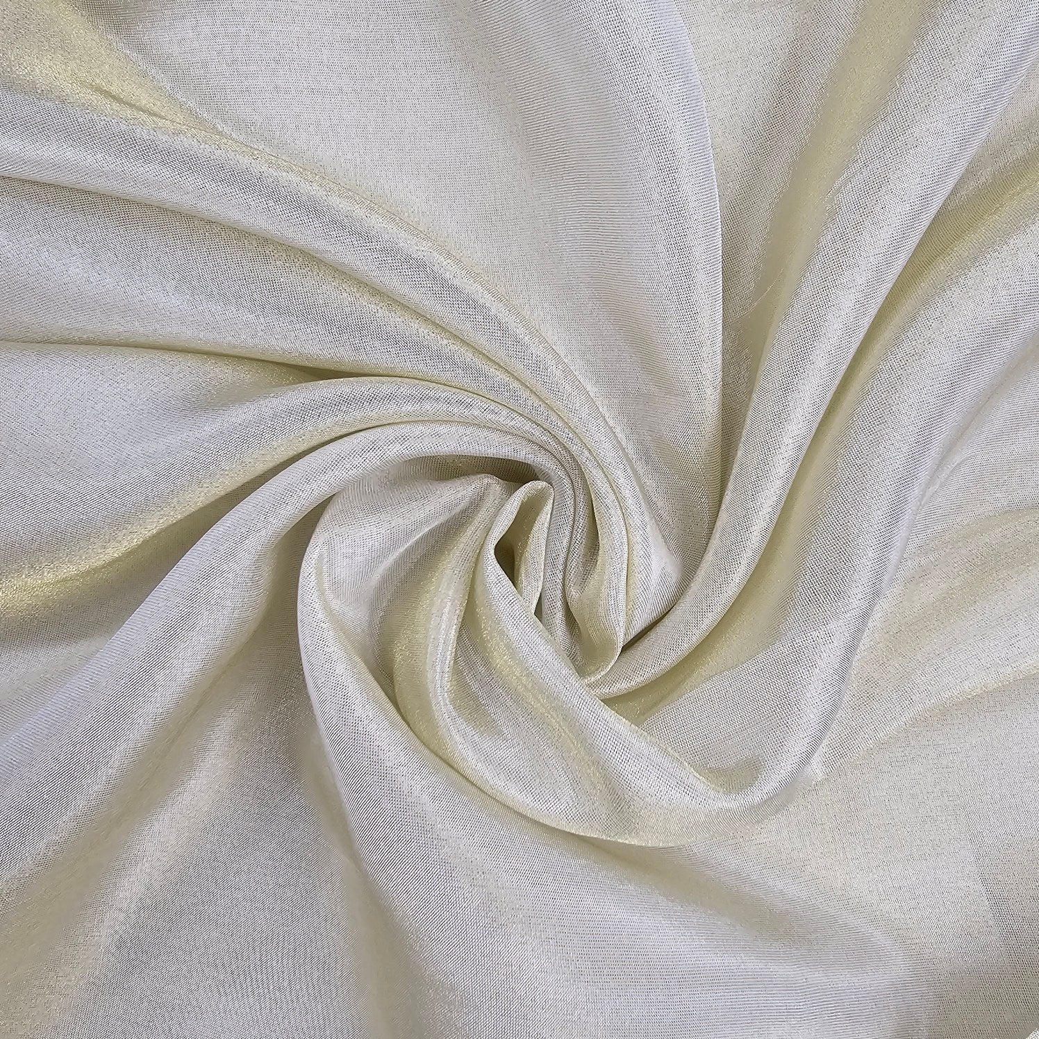 Zayra Pale Champagne Gold Crushed  Tissue Dyeable  Fabric