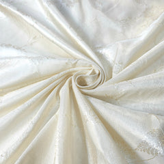 Dyeable shimmer Tissue Fabric with Gold Floral Pattern