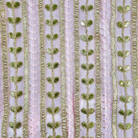 Kaneri Georgette Gota Patti Fabric on Pale Pink Base