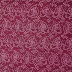 Embroidered Cerise Pink Hakoba Georgette Fabric with Threadwork on Georgette Fabric