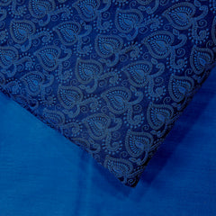Embroidered Midnight Hakoba Georgette Fabric with Threadwork on Georgette Fabric