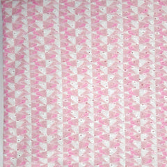 Digital Floral Print on Hakoba Cotton Fabric on Soft Pastel Pink Base