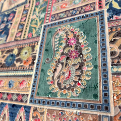 Floral & Paisley Digital Print on Multicfolor Cotton Hakoba Fabric