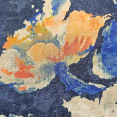 Muslin Fabric with Digital Watercolor Floral Print