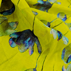 Muslin Fabric with Digital Floral Print