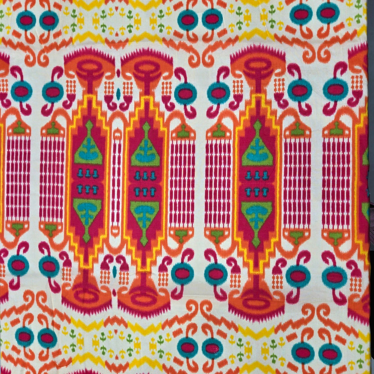 Digital Print Warm Red & Yellow Tones Muslin Fabric