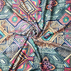 Abstract Digital Print on Muslin fabric