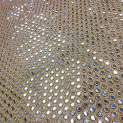 Dyeable Shimmer Tissue Fabric with all over Mirror Work