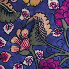 Grape Flower Digital Print on Muslin Fabric