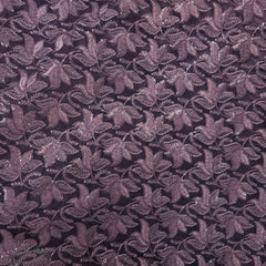 Lotus Threadwork Sequin Embroidered Mature Grape Net Fabric