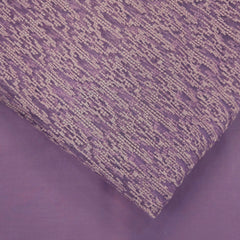 Embroidered Plum Dandy Net Fabric with Textured pattern