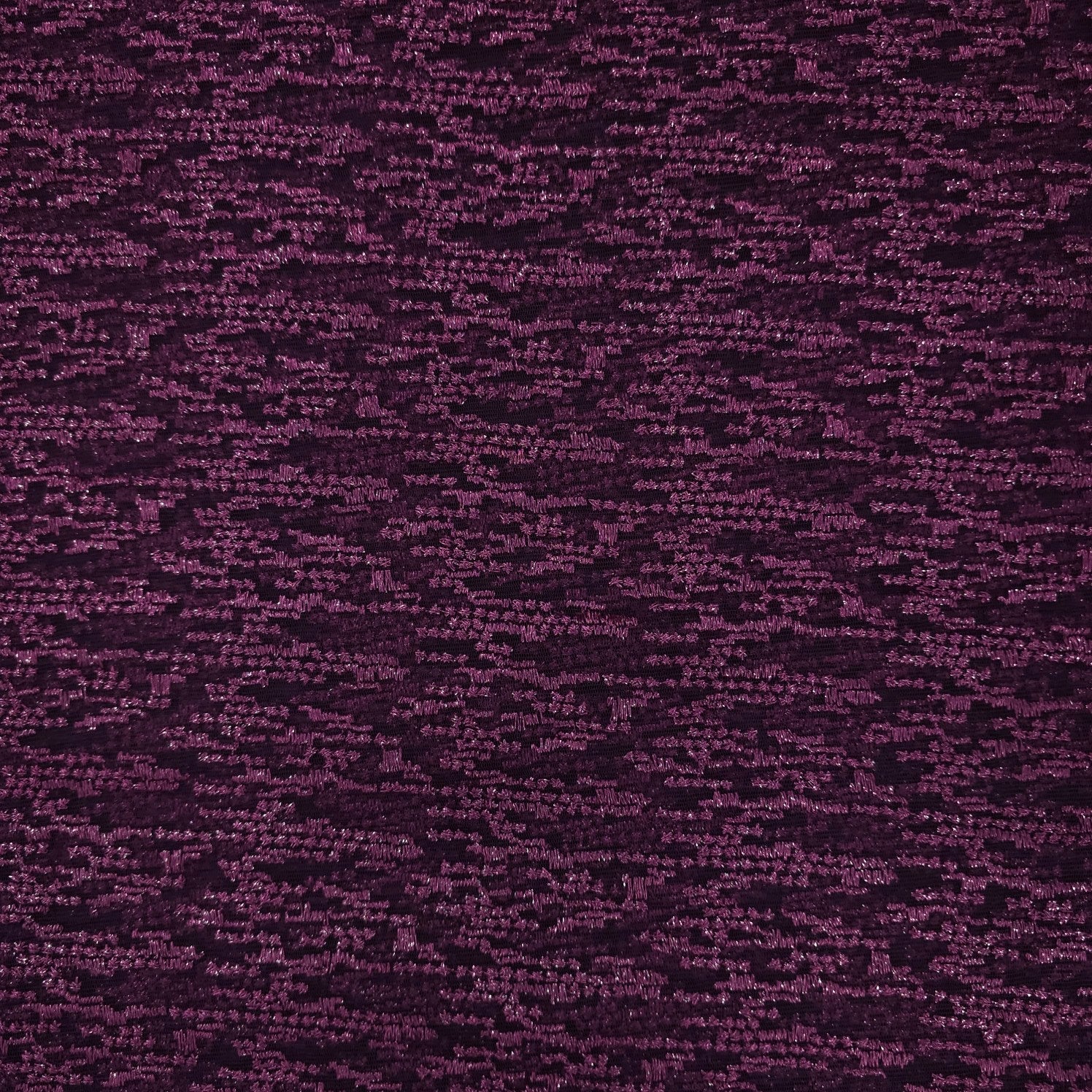 Embroidered Wine Net Fabric with Textured pattern