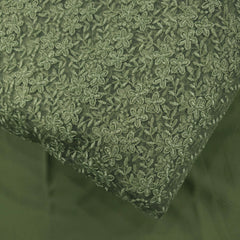 Embroidered Net with Elegant Floral Threadwork