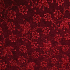 Sahiba Embroidered Net Fabric with Red Floral work
