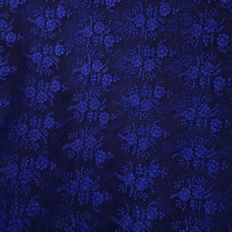 Sahiba Embroidered Net Fabric with Blue Floral work