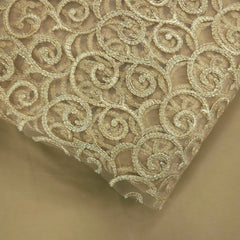 Gulzar Swirl Embroidered Net Fabric