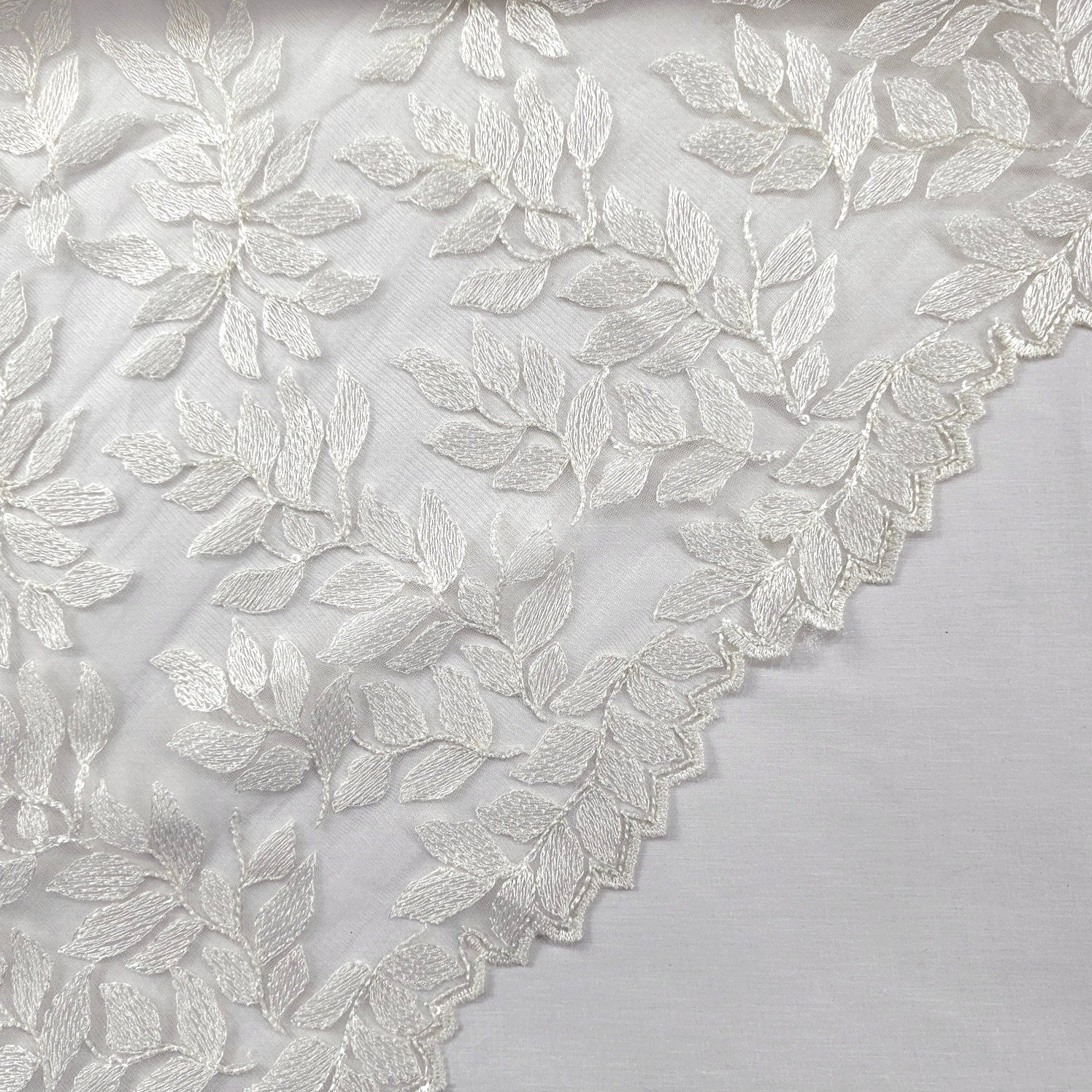 Lisa Sequin Embroidered Off - White (Ivory) Net Fabric