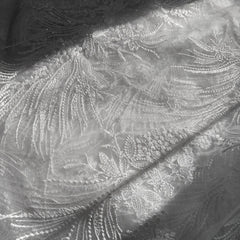Daisy Floral Lacey Embroidered Net Fabric