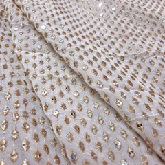 Zeenat Sequin Work on Dyeable Georgette Base