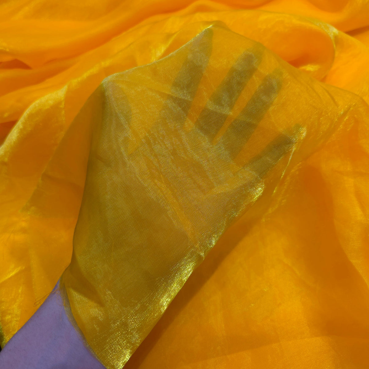 Yellow Color Two - Tone Soft Organza