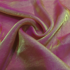 Pink & Gold Color Two - Tone Soft Organza