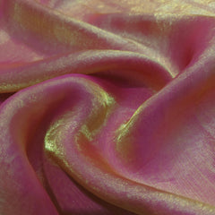 Pink & Gold Color Two - Tone Soft Organza