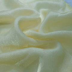 Pastel Lemon Yellow Color Two - Tone Soft Organza
