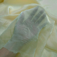 Pastel Lemon Yellow Color Two - Tone Soft Organza