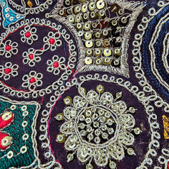 Shangaar Georgette Embroidered Multi-Color Sequins Fabric