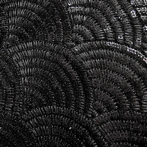 Sringhar Black Light-in Weight Full Sequins Georgette Fabric