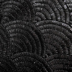 Sringhar Black Light-in Weight Full Sequins Georgette Fabric
