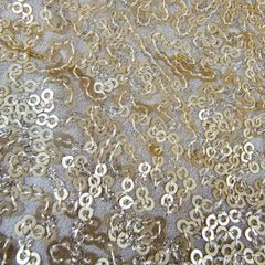 Barkha Light-in Weight Golden Sequins Georgette Fabric