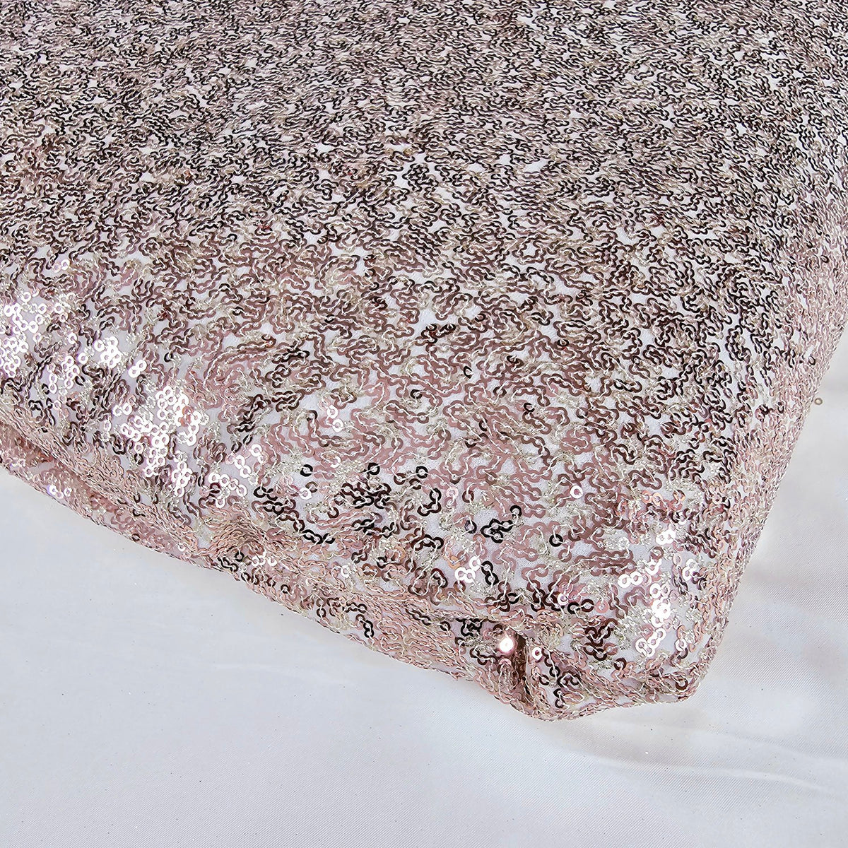 Barkha Light-in Weight Peach Sequins Georgette Fabric