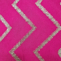 Jariyaan Light-in Weight Striking Sequin Embroidered Georgette Fabric