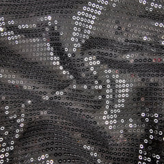 Ruhani Black Georgette Embroidered Fabric with Sequins