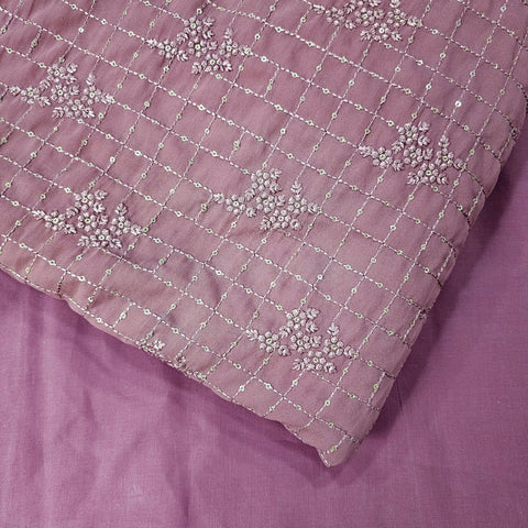Meenakari Georgette with intricate Sequins Work and Floral Threadwork