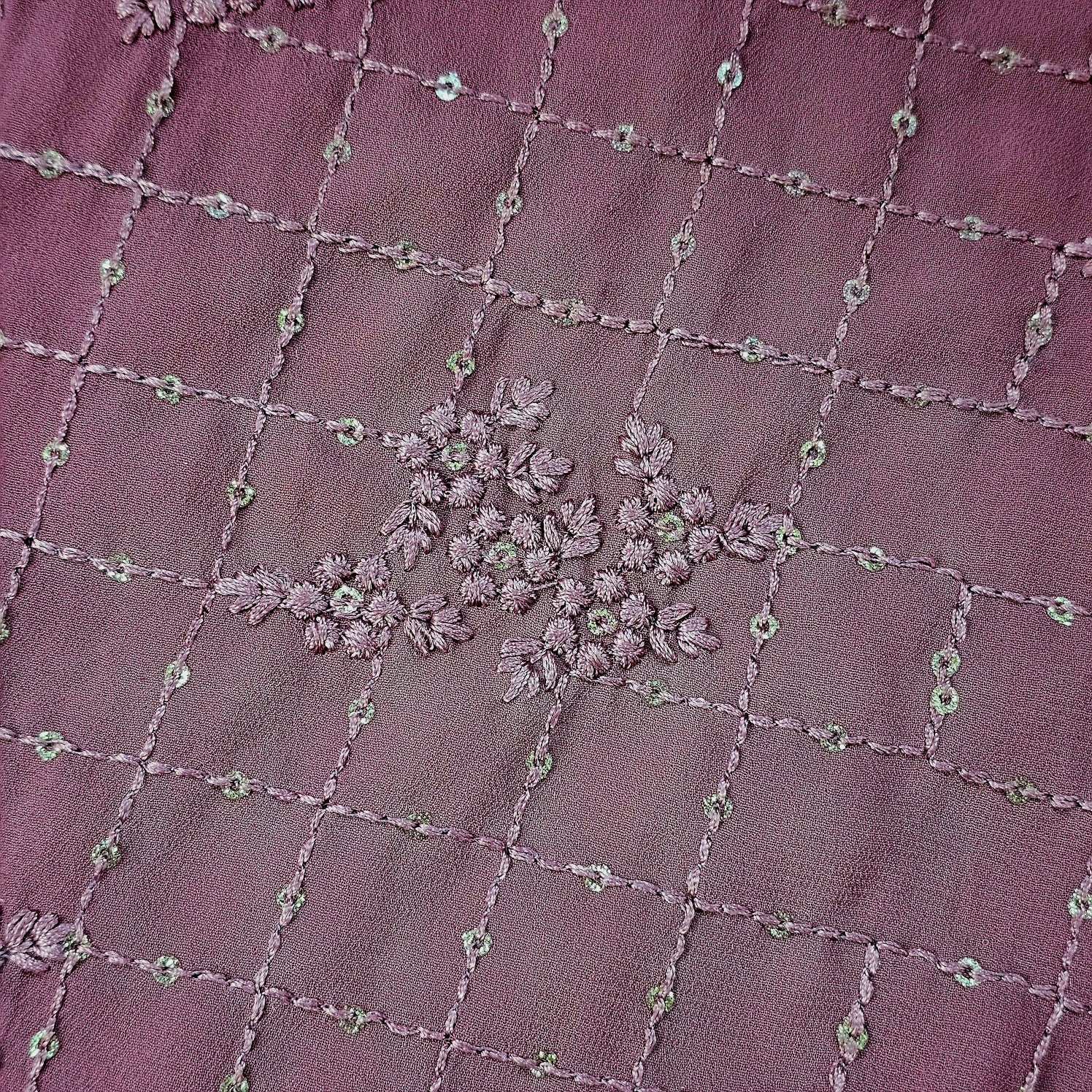 Meenakari Georgette with intricate Sequins Work and Floral Threadwork