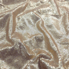 Zarkari Georgette Fabric with Golden Chevron Sequin Work