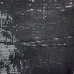 Ruhani Jet Black Georgette Embroidered Fabric with Sequins