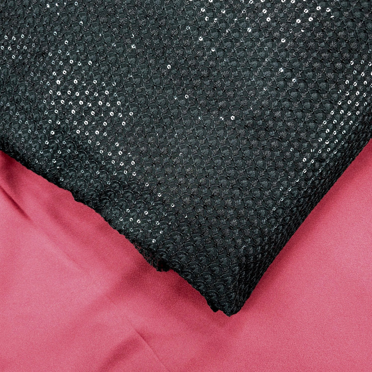 Sukanya Black Georgette Fabric with Sequin Work